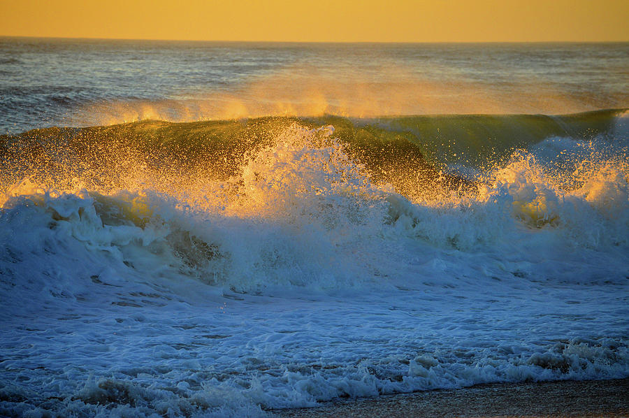Golden Backsplash - Nauset Light Beach Photograph by Dianne Cowen Cape Cod Photography
