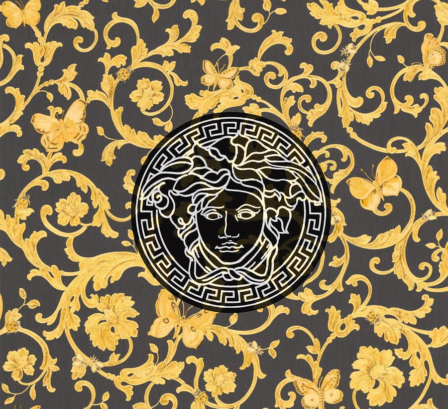 Golden baroque black medusa Digital Art by Carry Blaine - Fine Art America