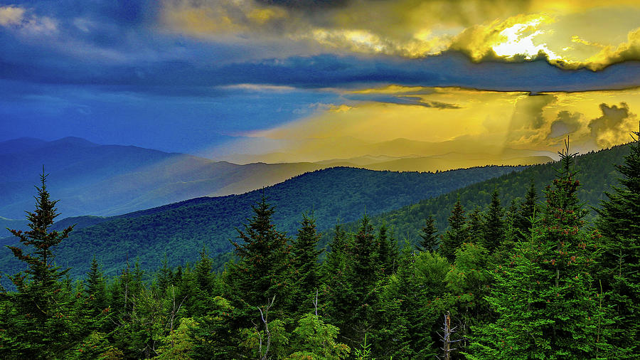 Golden Beam of Light at Clingmans Dome Photograph by James Frazier