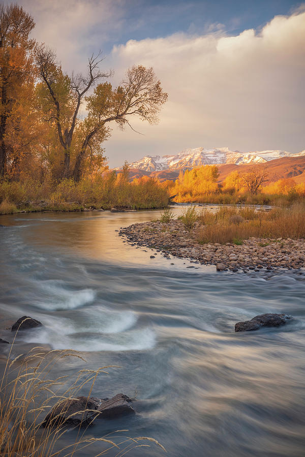 Fall Photograph - Golden Bend on the Provo RIver by Wasatch Light