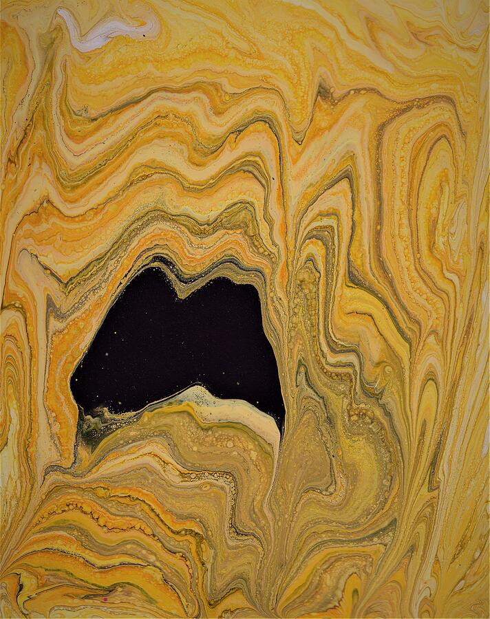Golden Black Hole 3 Painting by Doug Siegel