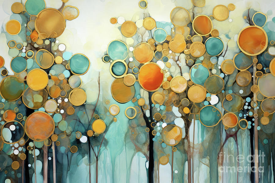 Golden Bliss Painting by Tina LeCour