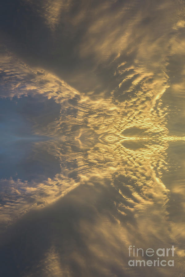 Golden clouds in the sunset sky 1 Digital Art by Adriana Mueller