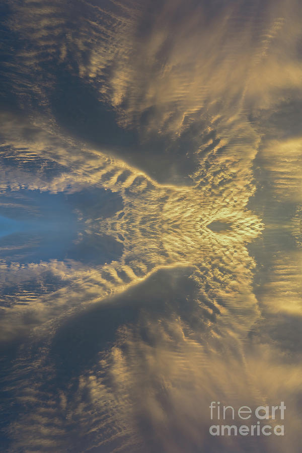 Golden clouds in the sunset sky 2 Digital Art by Adriana Mueller