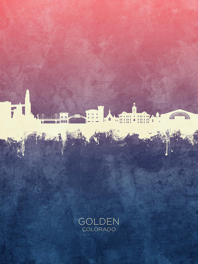 Golden Colorado Skyline #07 Digital Art by Michael Tompsett