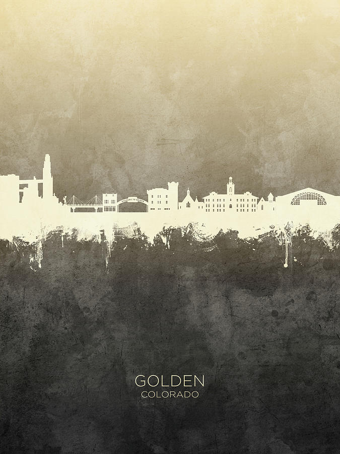 Golden Colorado Skyline #09 Digital Art by Michael Tompsett