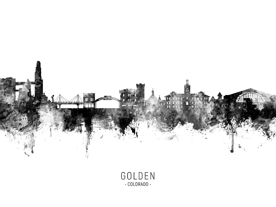 Golden Colorado Skyline #74 Digital Art by Michael Tompsett