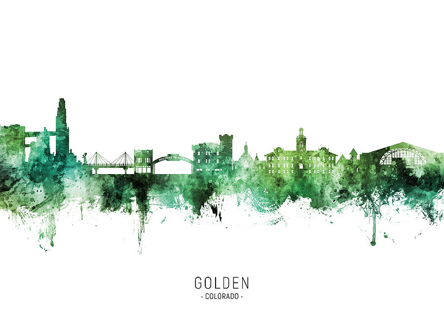 Golden Colorado Skyline #80 Digital Art by Michael Tompsett