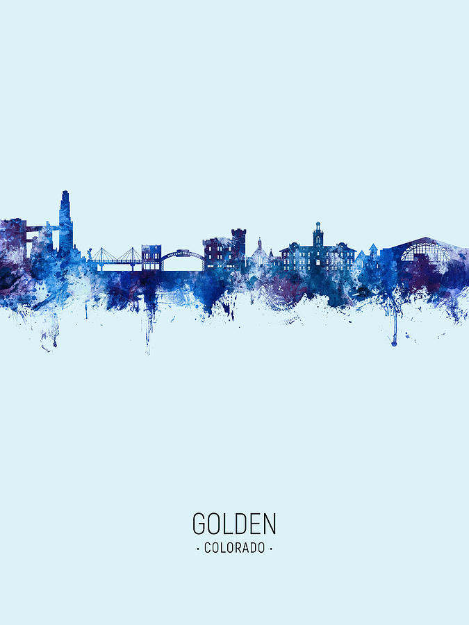 Golden Colorado Skyline #97 Digital Art by Michael Tompsett