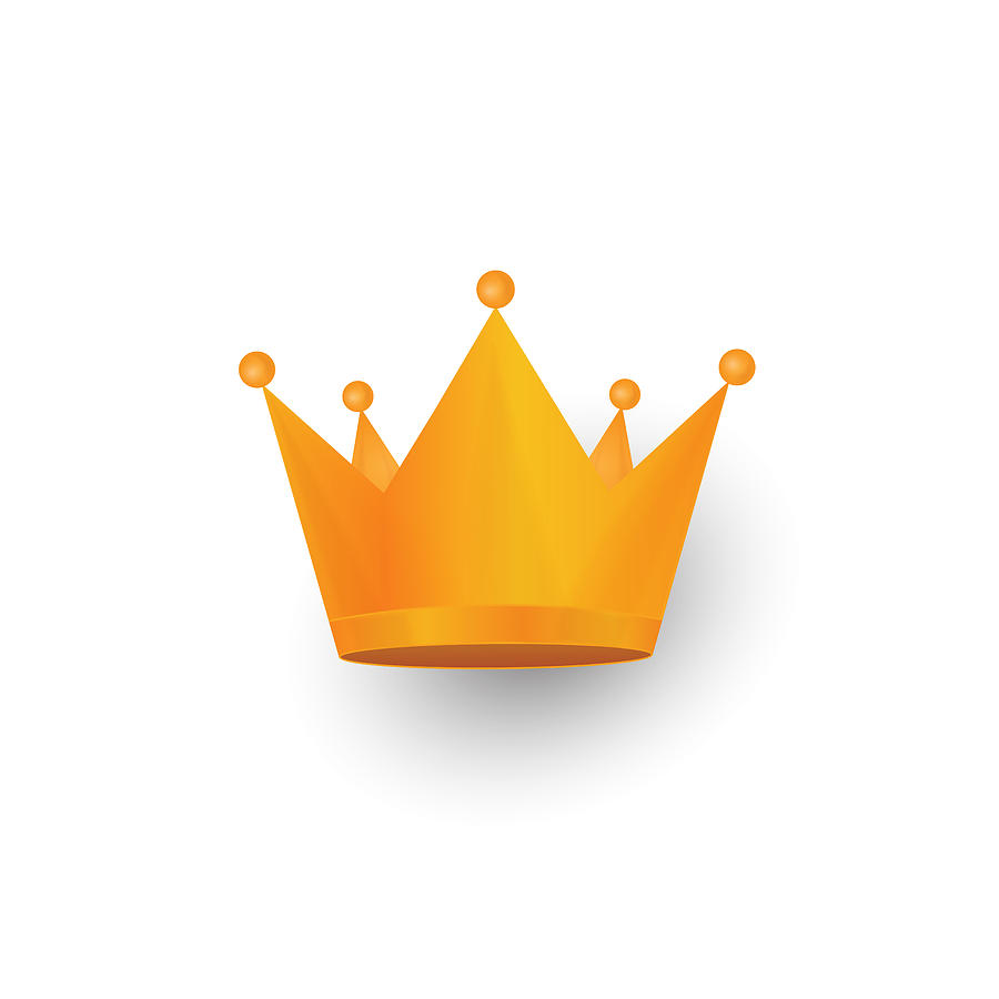 Golden crown icon isolated on white background. Vector Drawing by BojanMirkovic