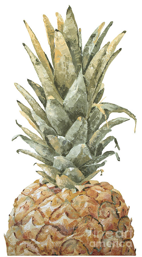 Golden Crown - Pineapple No Background Painting by Annie Troe