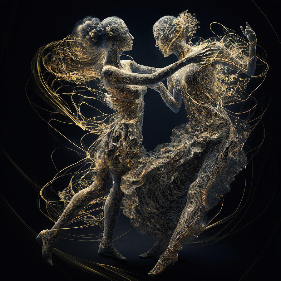 golden dancing lovers Archetype 01 Digital Art by Sungmo Ku - Fine Art ...