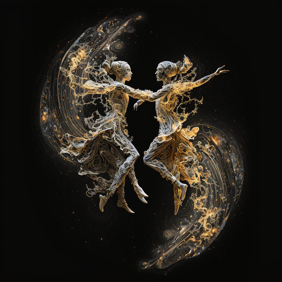 golden dancing lovers Archetype 02 Digital Art by Sungmo Ku - Fine Art ...