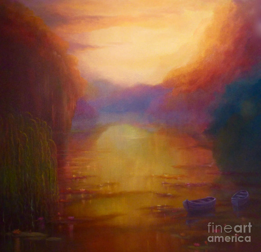 Sunset Painting - Golden Days II by Lee Campbell