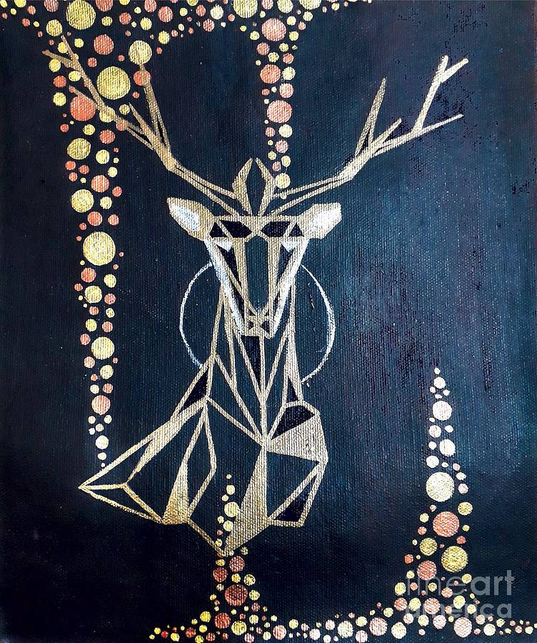 Golden Deer Painting