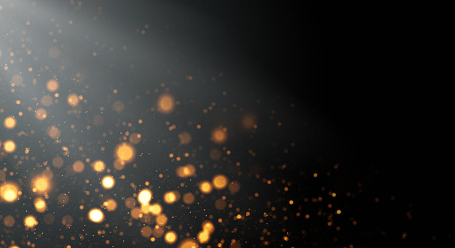 Golden Defocused Lights Background with Copy Space Drawing by Loops7 Golden Defocused Lights Background with Copy Space Drawing by Loops7