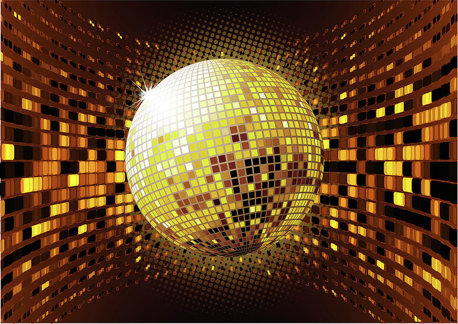 Golden disco ball Mixed Media by Julien - Fine Art America