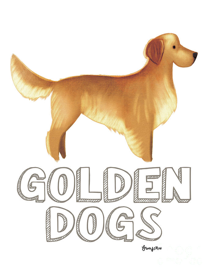 Golden Dogs, Golden Retrievers Painting by Tracy Herrmann