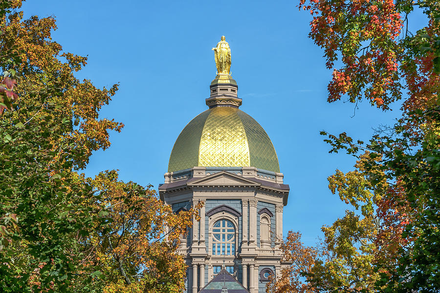 Golden Dome Notre Dame Photograph by Joseph S Giacalone