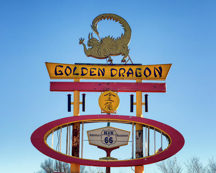 Golden Dragon Restaurant - Tucumcari Photograph by Susan Rissi Tregoning