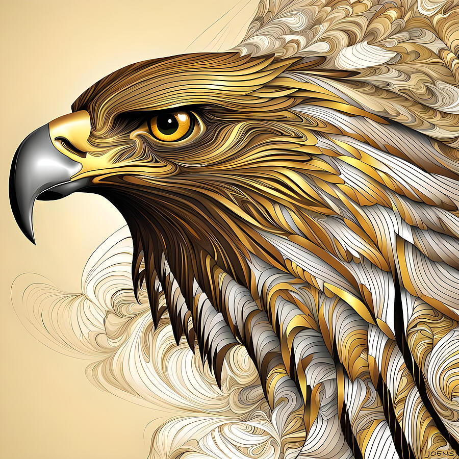 Golden Eagle Digital Art by Greg Joens