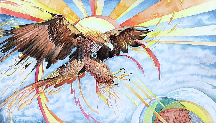 Golden Eagle Painting by Kristen Holmberg | Fine Art America