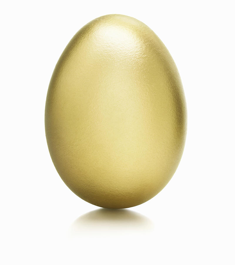 Golden egg, close up Photograph by Lauren Nicole