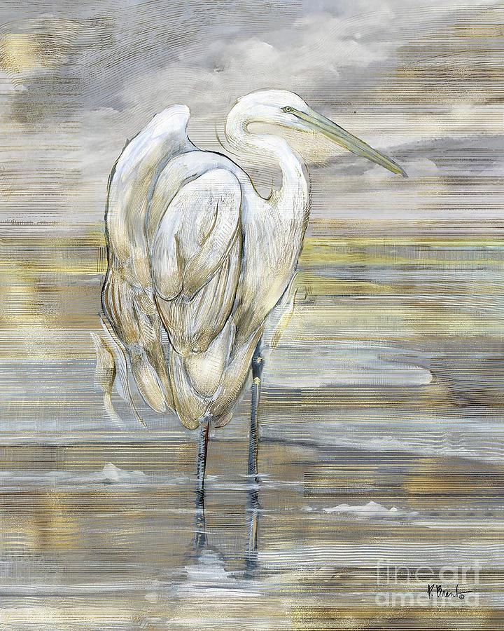 Egret Painting - Golden Egret by Paul Brent