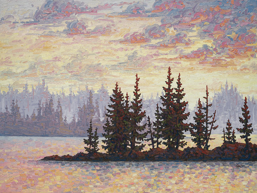 Golden Elk Island Painting by Joe Reimer