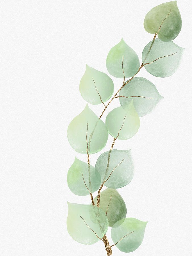 Green Painting - Golden Eucalyptus III by Ink Well