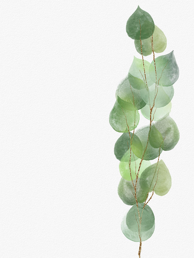 Green Painting - Golden Eucalyptus IV by Ink Well