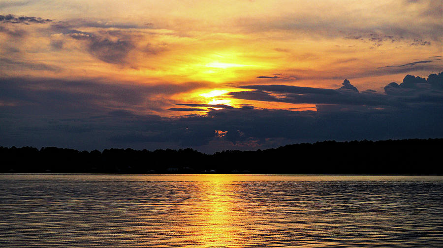 Golden Evening Lake Slumber Photograph by Ed Williams