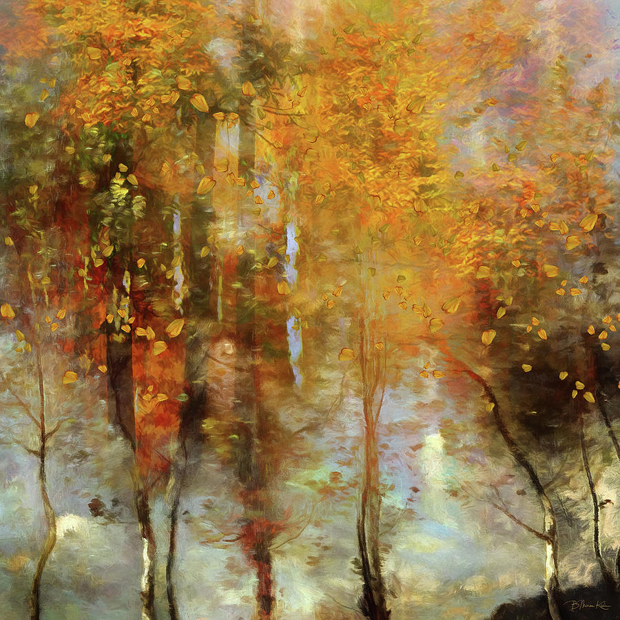 Golden Fall Impressions Digital Art by Barbara Mierau-Klein