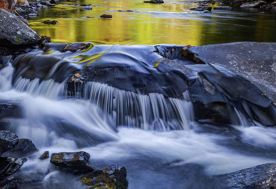 Golden Falls Photograph by Jim Miller