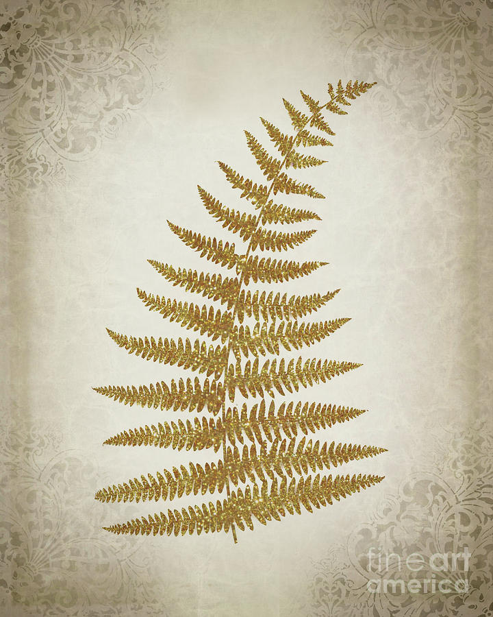 Golden fern leaf Photograph by Delphimages Photo Creations
