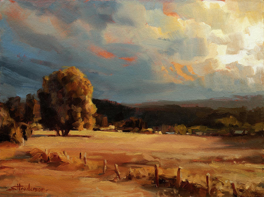 Landscape Painting - Golden Field by Steve Henderson