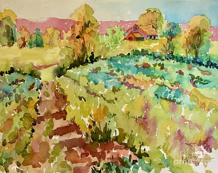 Golden Fields Painting by Patsy Walton