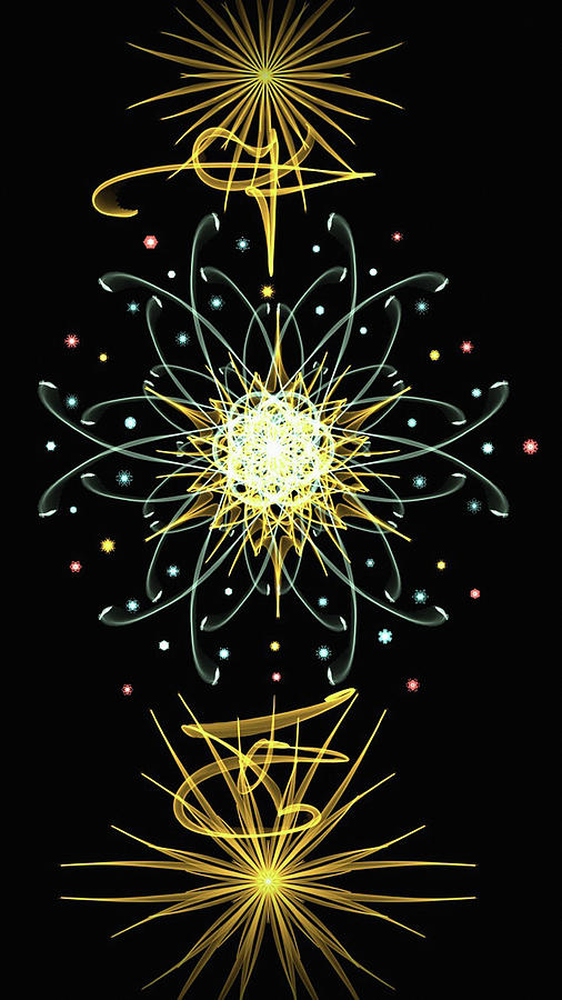 Golden Flower 2 Digital Art by Kelley Springer