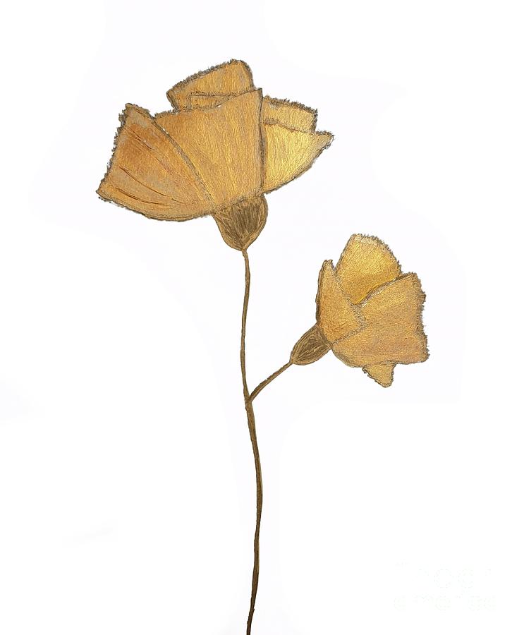 Golden Flower Drawing
