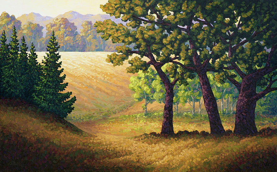 Golden Foothills Painting by Joe Reimer