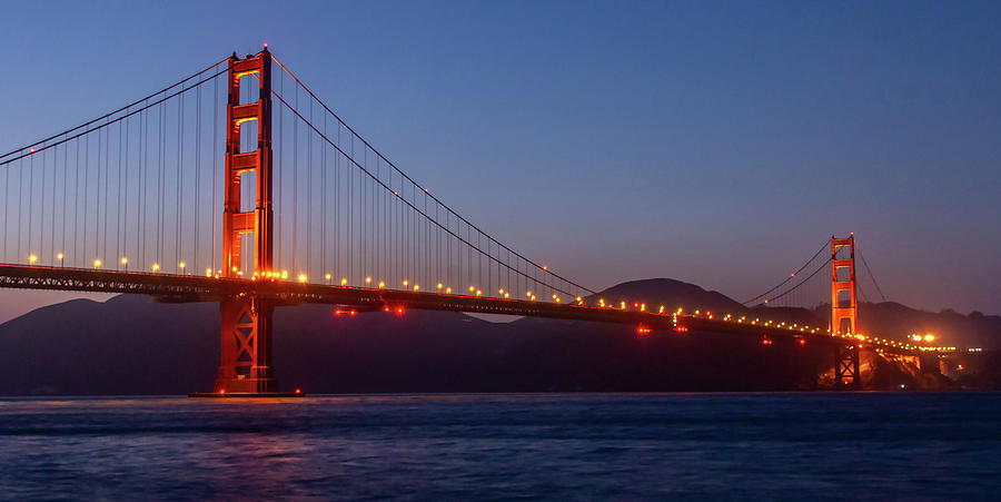 Golden Gate Aglow Photograph by Ken Stampfer