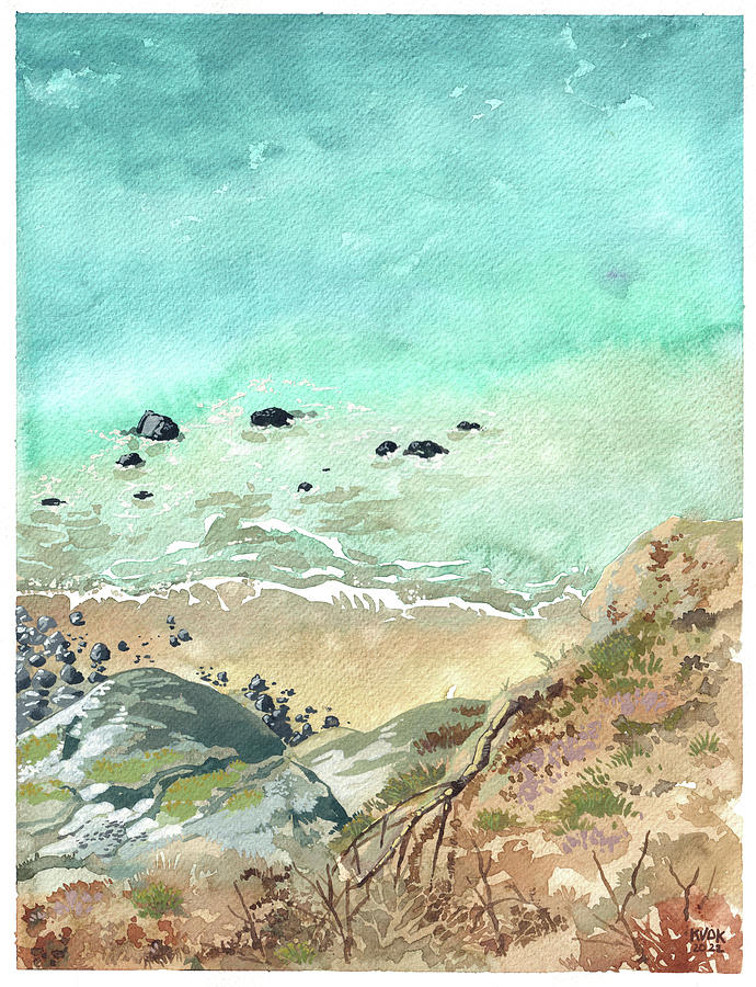 Landscape Painting - Golden Gate Beach by Ken Riots