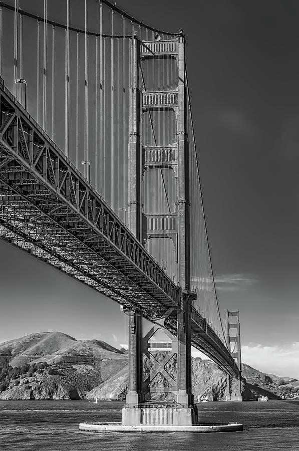 Golden Gate Bridge 1 Bw Photograph