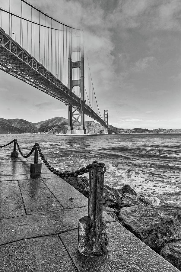 Golden Gate Bridge 2 Bw Photograph