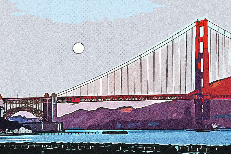 Golden Gate Bridge 2 Painting By Celestial Images   Fine Art America