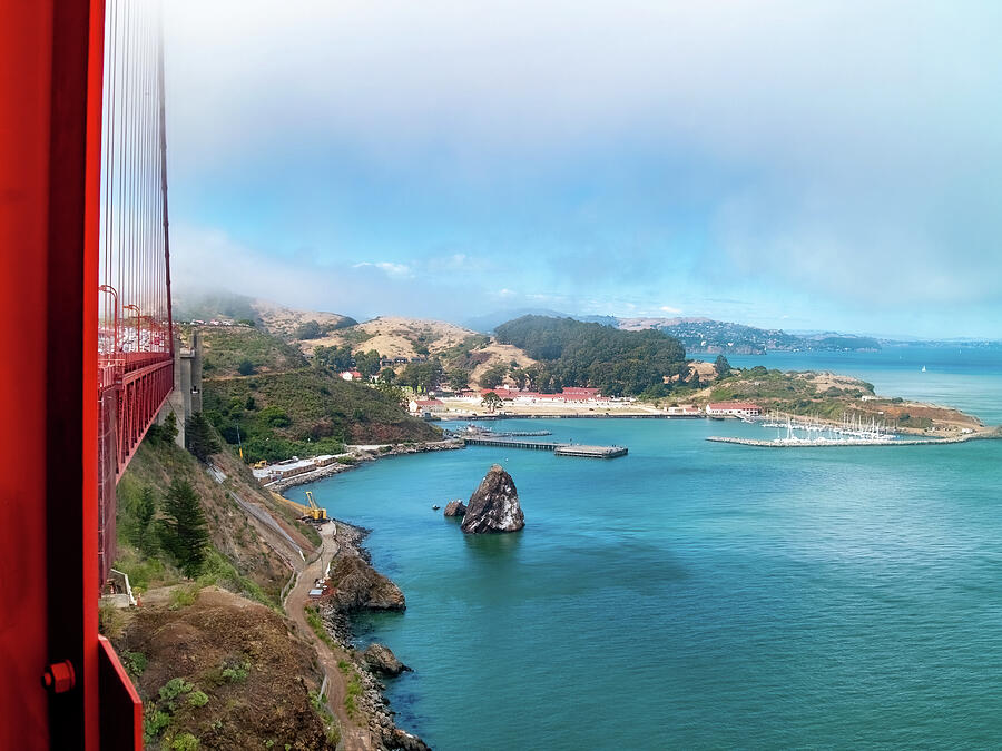 Golden Gate Bridge And Ft Baker Photograph