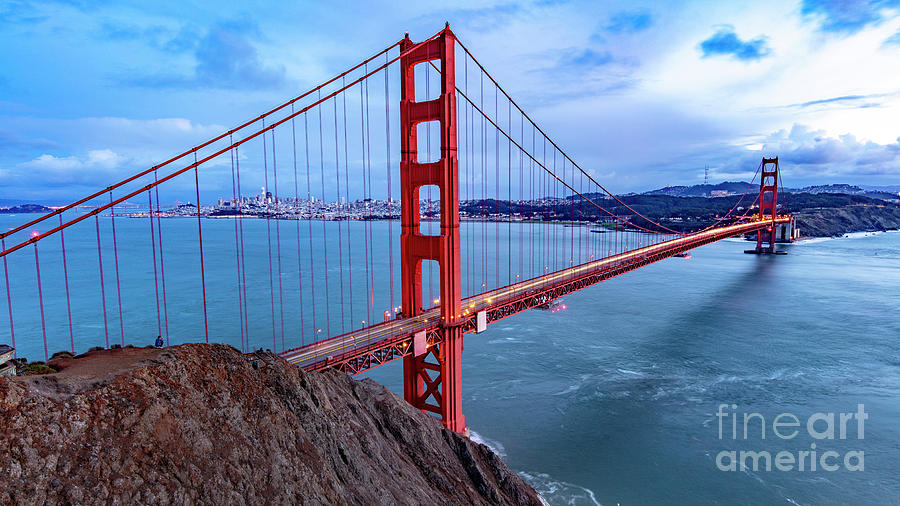 Golden Gate Bridge At Dusk Photograph