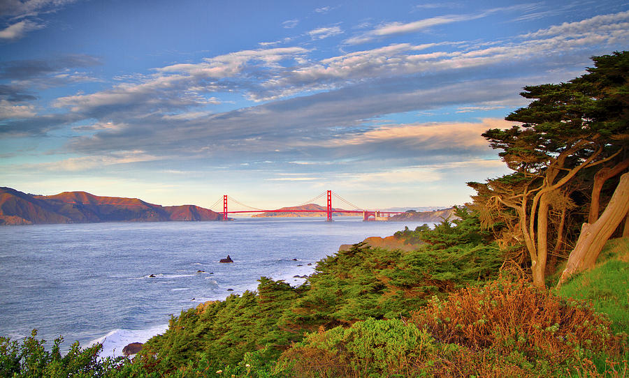 Golden Gate Bridge at Sunset Photograph by Roger Mullenhour