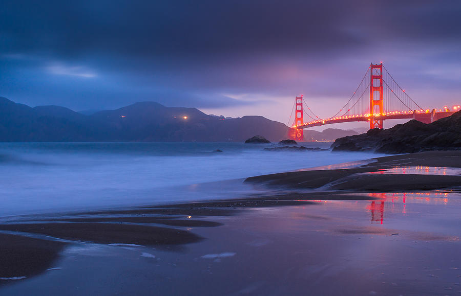 Golden Gate Bridge at sunset, San Francisco, California, USA Photograph by HaizhanZheng