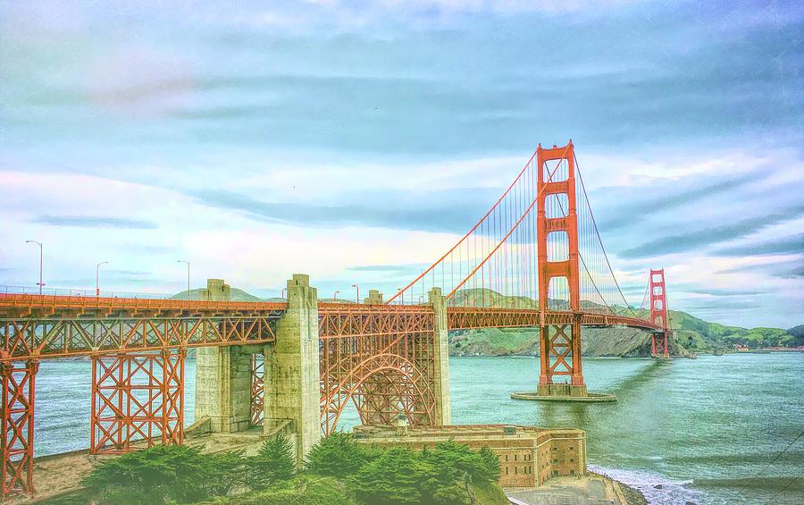 Sunset Photograph - Golden Gate Bridge by Christina Ford
